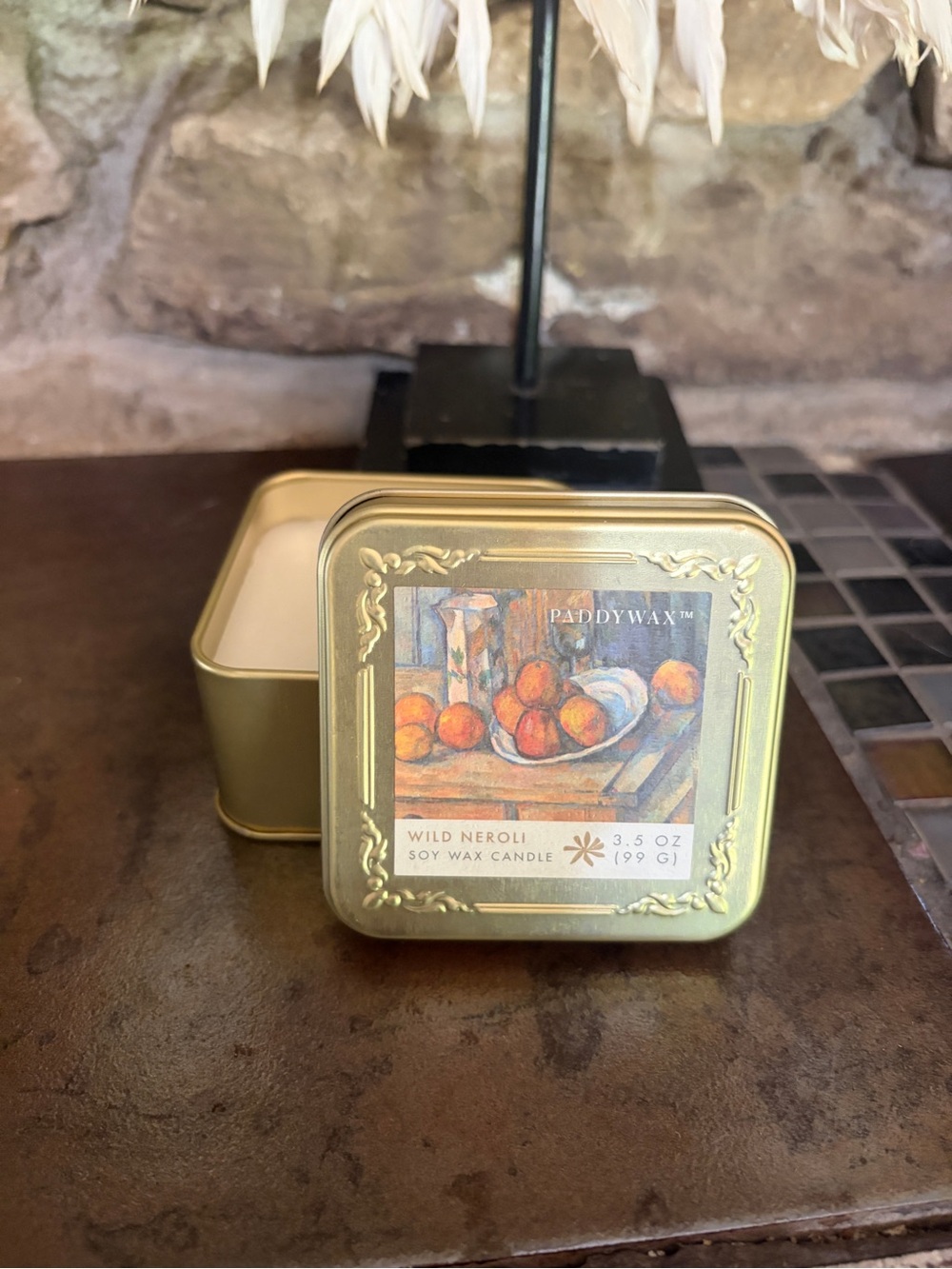 NWT Paddywax Impressionist Collection Tin Candle Wild Neroli Scent